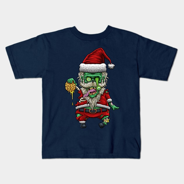 Monster santa claus ( zombie ) Kids T-Shirt by LillyRise